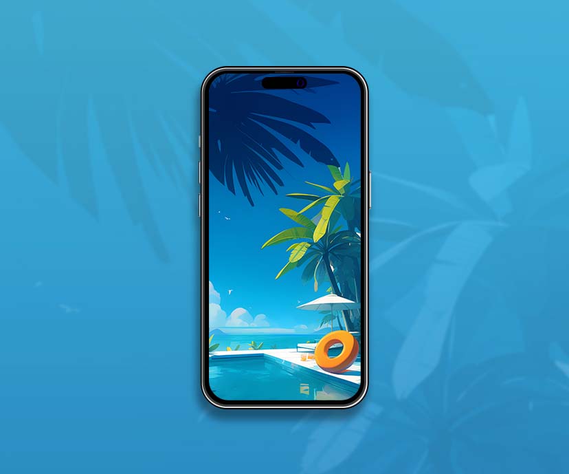 tropical poolside paradise wallpapers collection