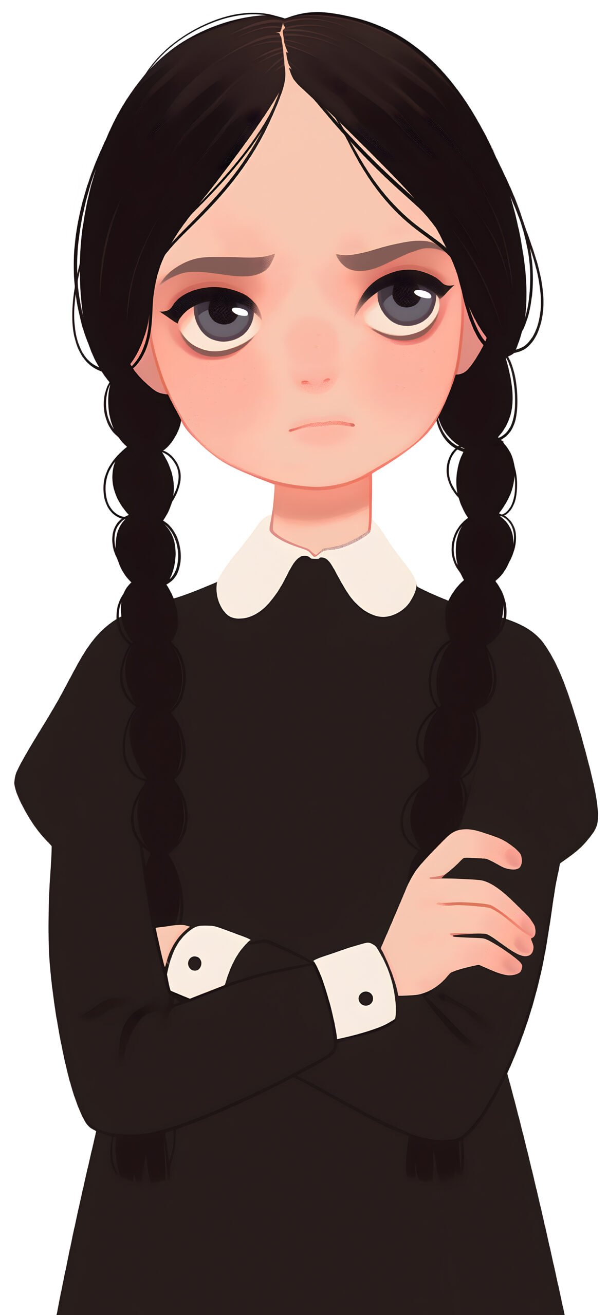 Wednesday Addams Cute Illustration Wallpapers - Cute Wallpapers