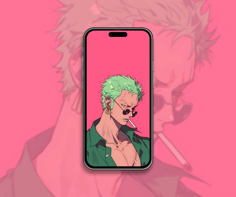 zoro one piece aesthetic pink wallpapers collection