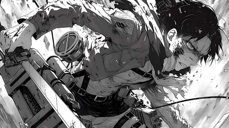 attack on titan manga style desktop wallpaper cover