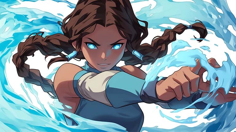 avatar katara waterbending desktop wallpaper cover