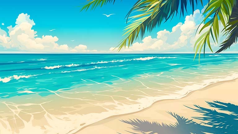beach paradise desktop wallpaper cover