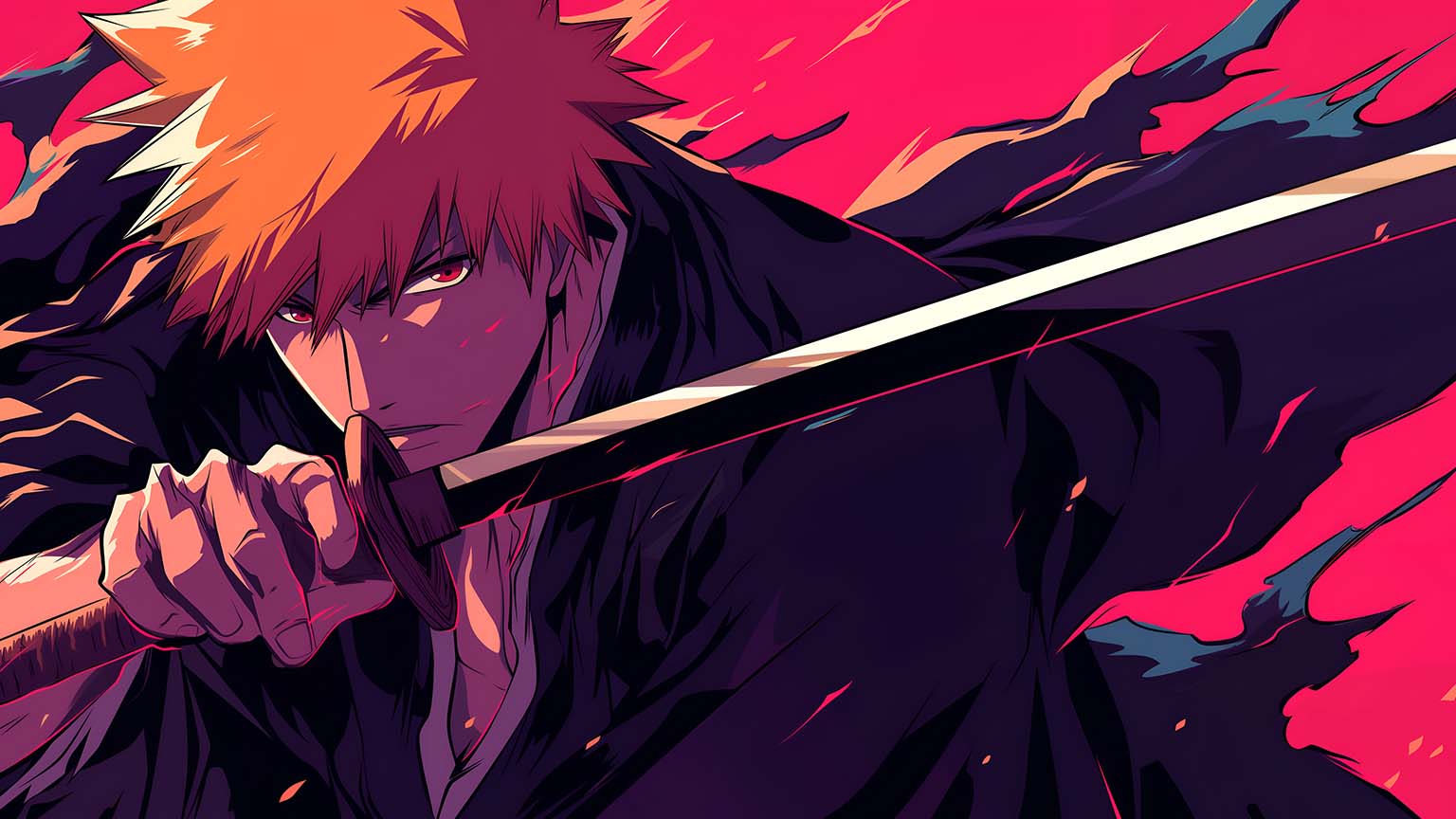 Bleach Ichigo Kurosaki Sword Desktop Wallpaper - Download 4K