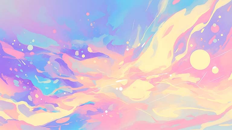 colorful pastel cosmic sky desktop wallpaper cover