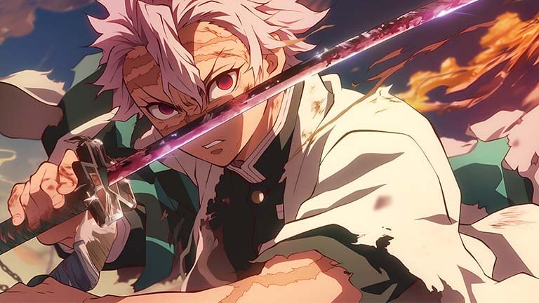 demon slayer cool sanemi shinazugawa desktop wallpaper cover