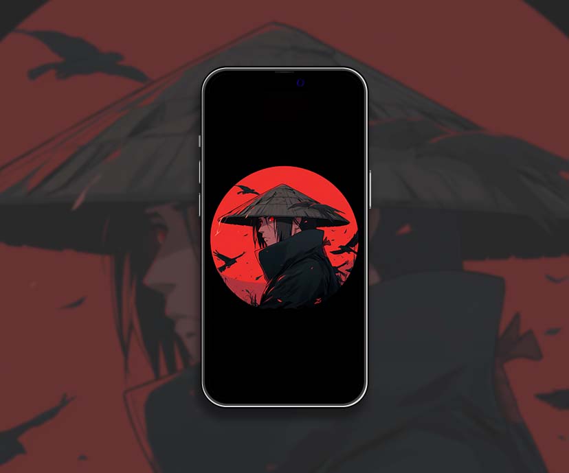 itachi uchiha red moon wallpapers collection