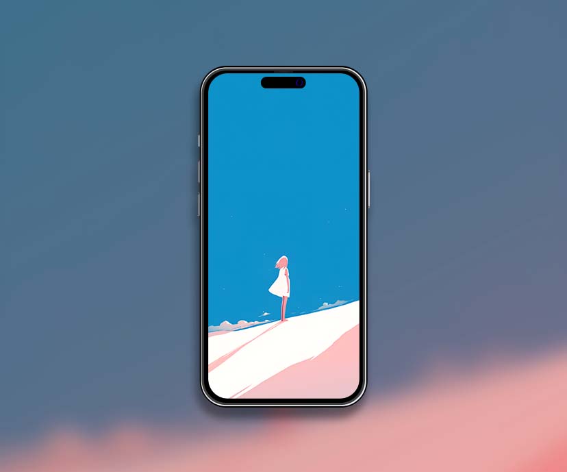 minimalist aesthetic pastel blue pink wallpapers collection
