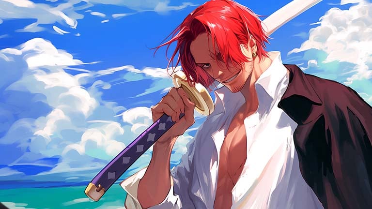 one piece shanks sword desktop wallpaper cover