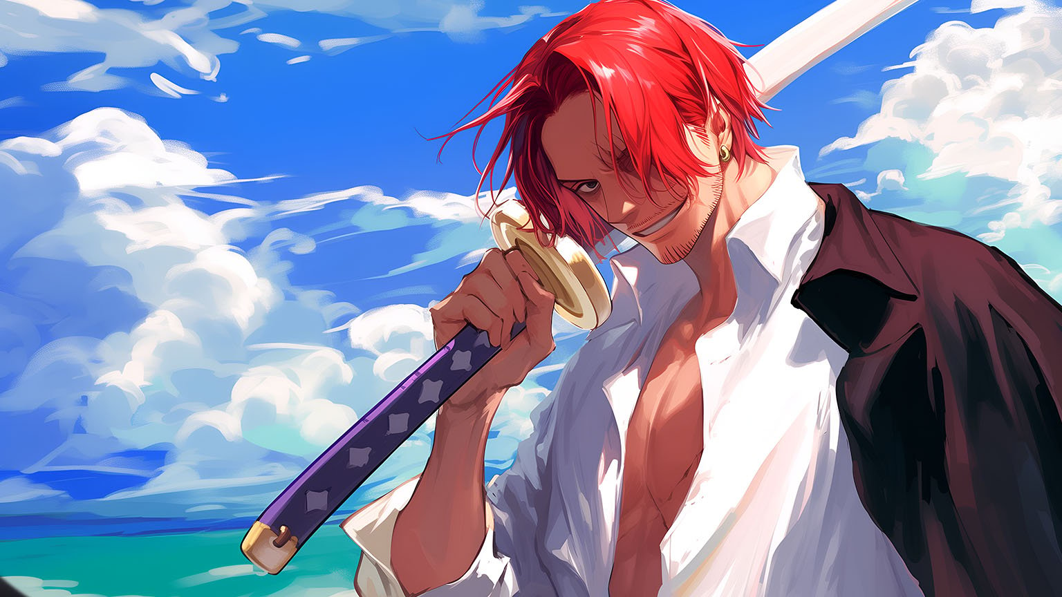 One Piece Shanks Sword Desktop Wallpaper - Download in 4K