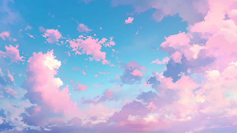 Pink Clouds Sky Background Desktop Wallpaper - Download in 4K