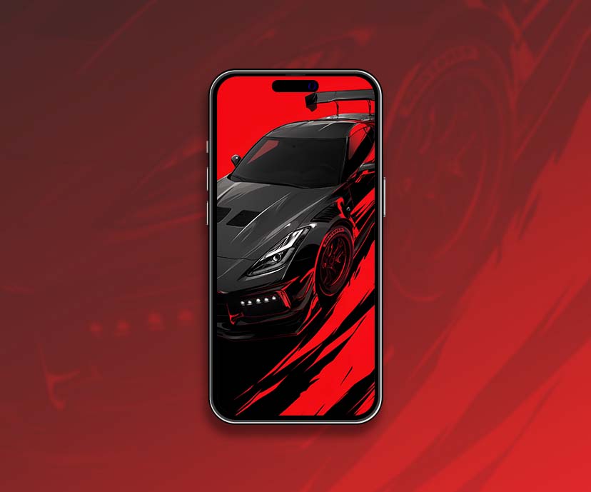 racing car red black wallpapers collection