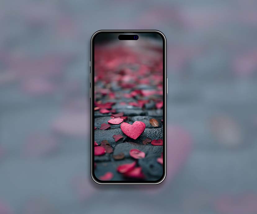 red heart petals romantic wallpapers collection
