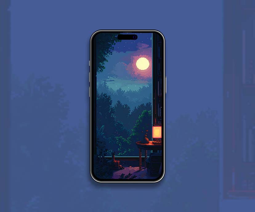 retro pixel art night sky wallpapers collection