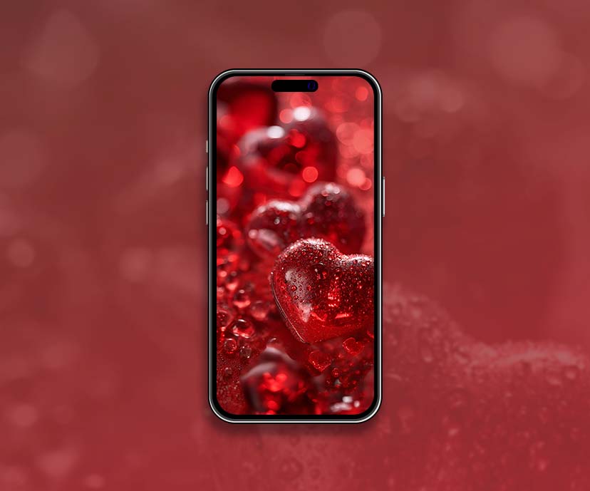 romantic red hearts wallpapers collection