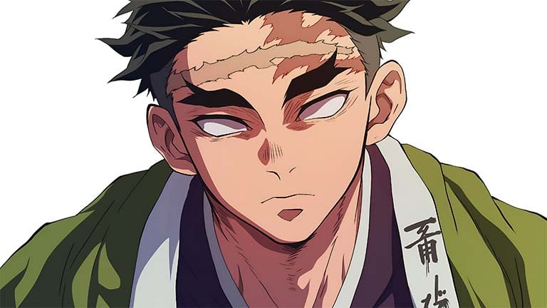 serious gyomei himejima demon slayer desktop wallpaper cover