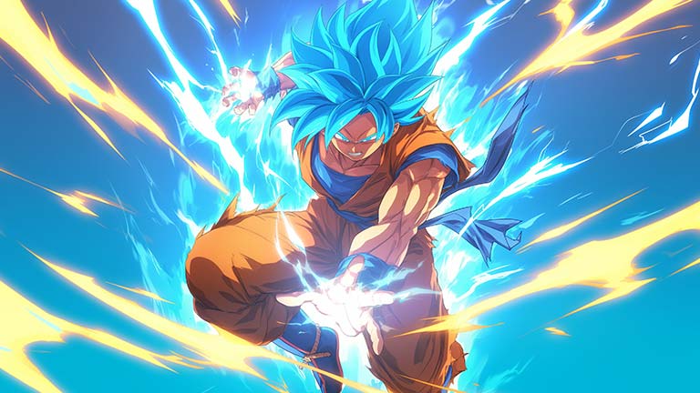 Super Saiyan Blue Goku Dragon Ball Desktop Wallpaper in 4K