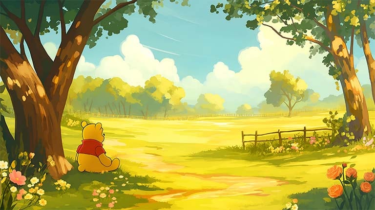 Winnie the Pooh Field Desktop Wallpaper - Download in HD & 4K