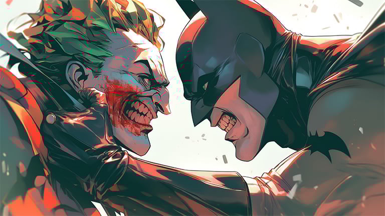 batman joker battle desktop wallpaper cover