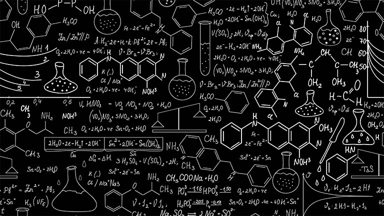 chemistry blackboard equations science desktop wallpaper cover