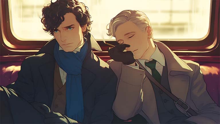 cool sherlock and watson desktop wallpaper cover