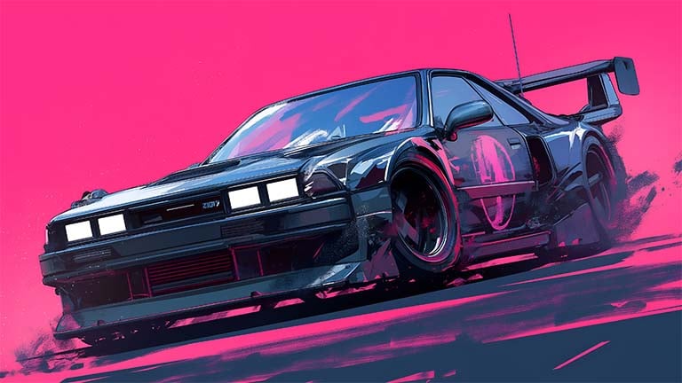 cyberpunk racing car pc wallpaper cover