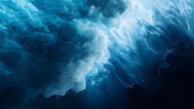deep sea waves blue ocean macos wallpaper cover