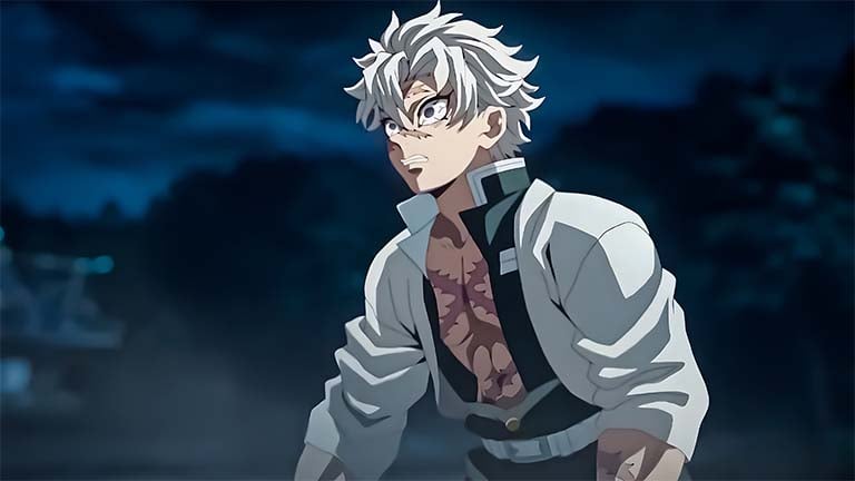 demon slayer sanemi dark night desktop wallpaper cover