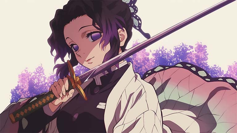 demon slayer shinobu kocho aesthetic desktop wallpaper cover