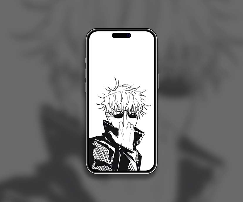 gojo satoru black white wallpapers collection