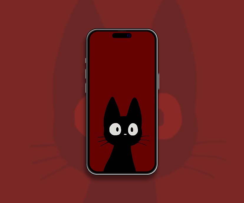jiji cat minimalist red wallpapers collection