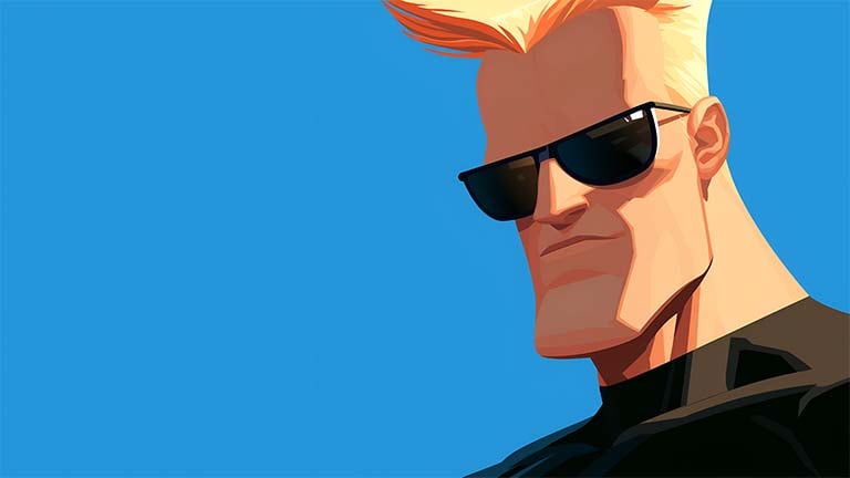 johnny bravo cool shades desktop wallpaper cover
