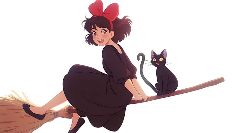kikis delivery service broom ride clipart pc wallpaper cover