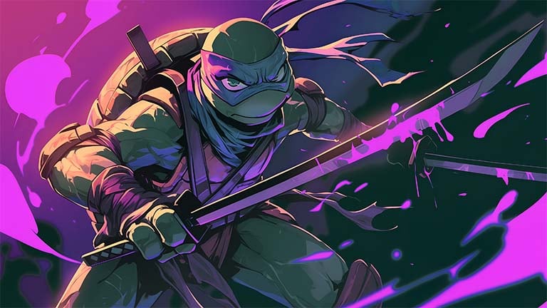 leonardo tmnt underground purple clipart desktop wallpaper cover