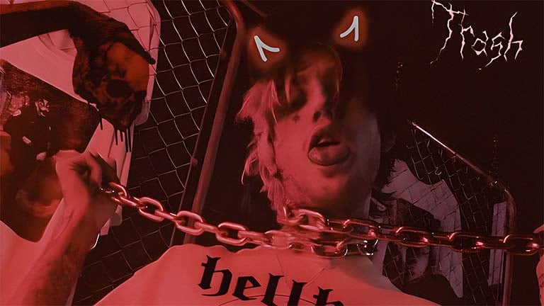 lil peep red demon hellboy aesthetic desktop wallpaper cover