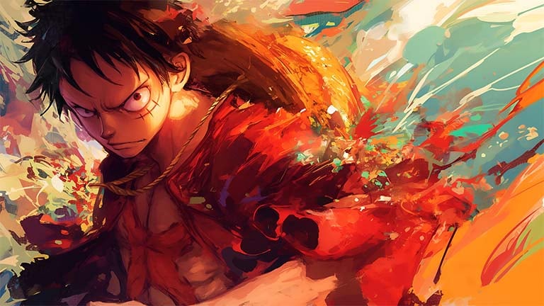 monkey d luffy determined one piece desktop wallpaper cover
