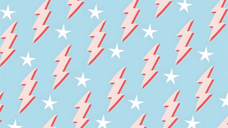 preppy aesthetic lightning stars desktop wallpaper cover