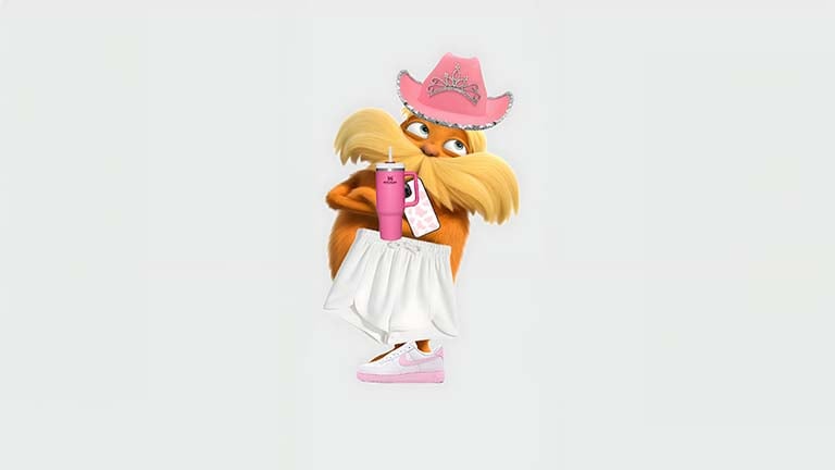 preppy lorax pink cowboy hat desktop wallpaper cover