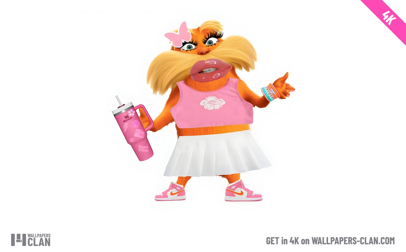 Preppy Lorax Pink Dress Desktop Wallpaper - Download in HD & 4K