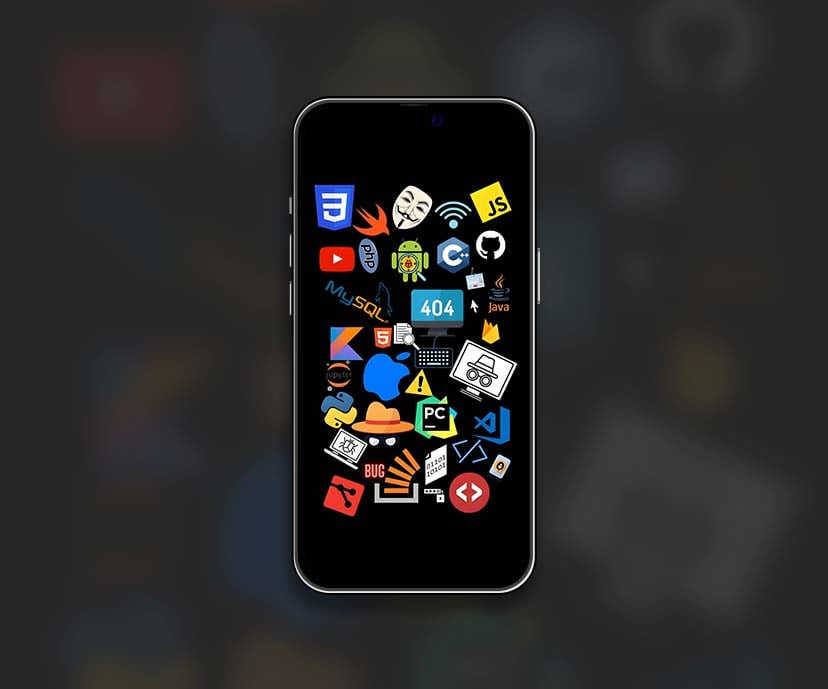 programmer icons collage wallpapers collection