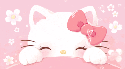 sanrio cute hello kitty pink gif desktop wallpaper cover