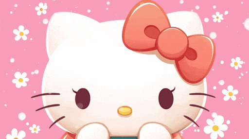 sanrio hello kitty mayweed pink gif desktop wallpaper cover