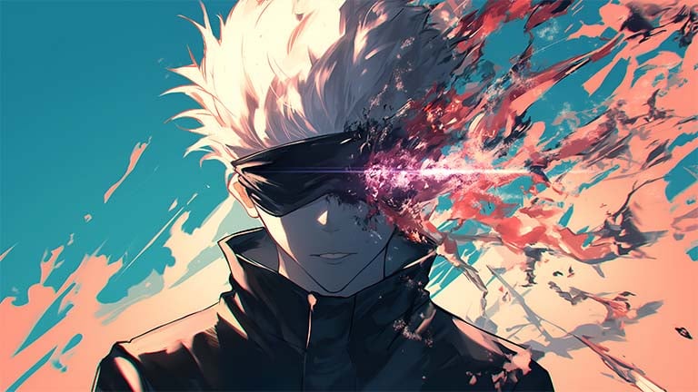 satoru gojo anime art desktop wallpaper cover