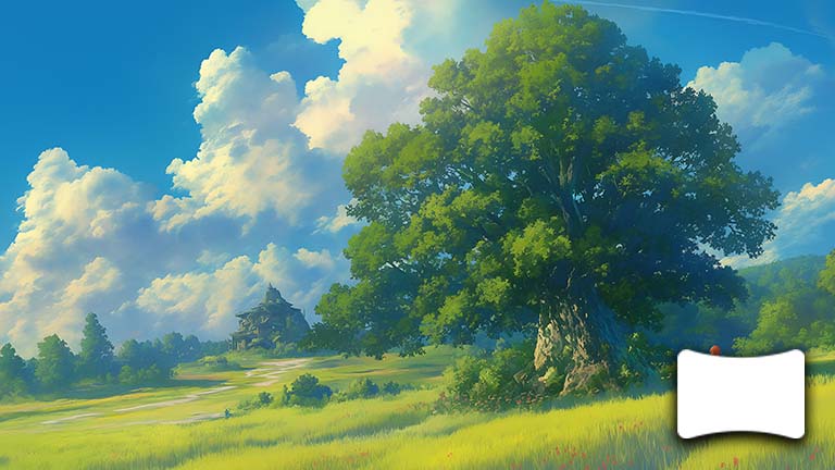 studio ghibli majestic tree meadow ultrawide wallpaper cover