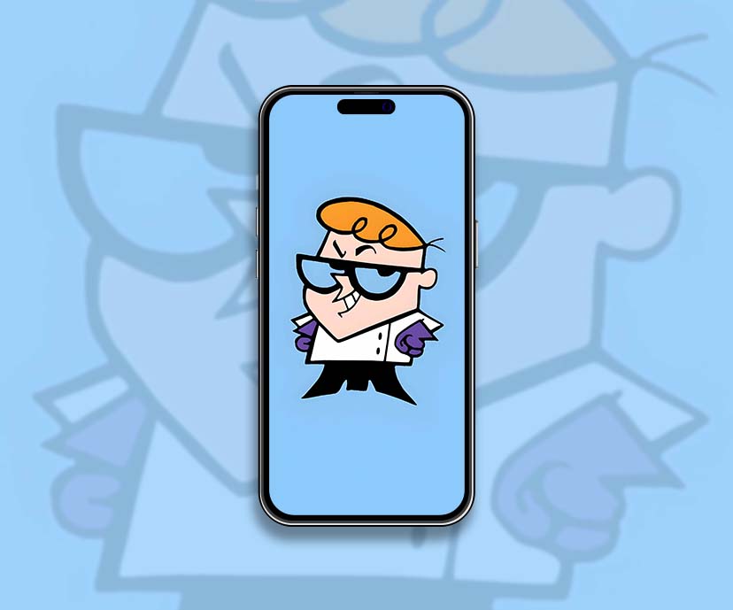 dexter laboratory cool pose blue background wallpapers collection