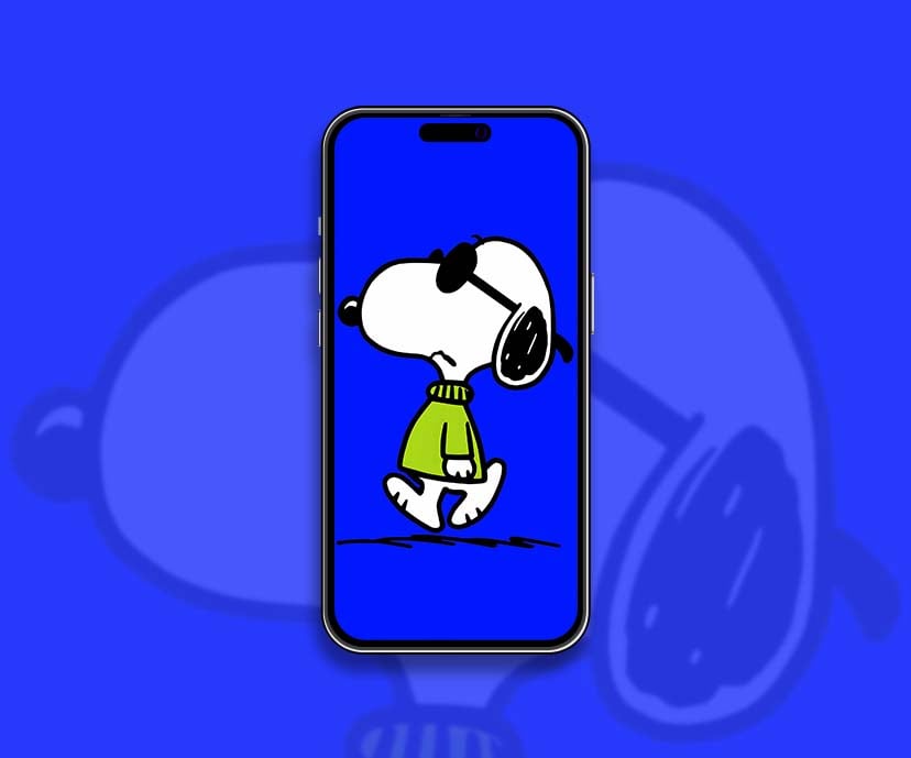 snoopy cool walk green sweater cartoon wallpapers collection