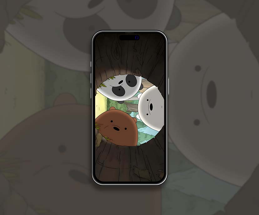 we bare bears peeking wallpapers collection