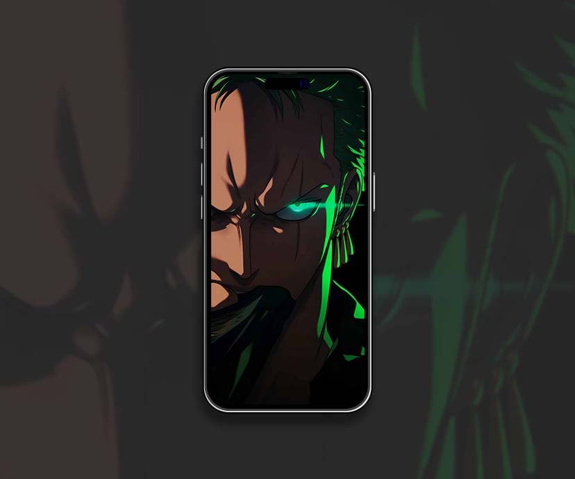 zoro glowing green eyes intense wallpapers collection