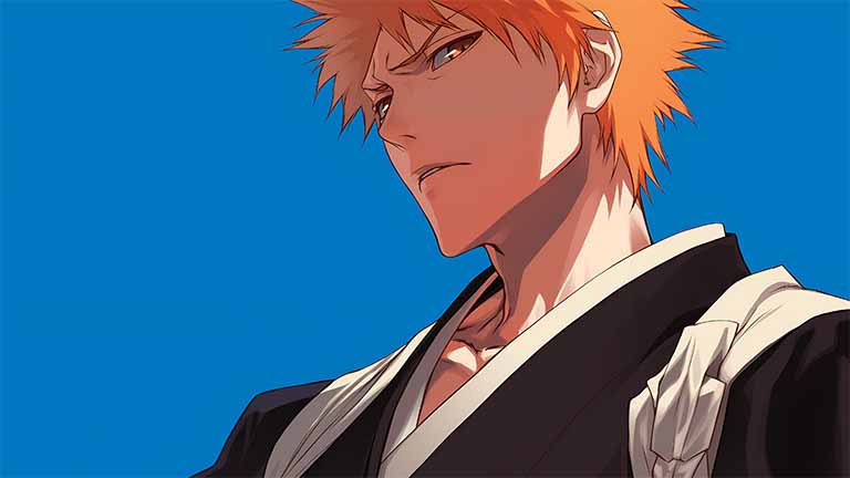 bleach ichigo kurosaki calm look desktop wallpaper cover