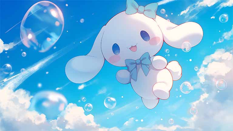 cinnamoroll sanrio cute clouds sky desktop wallpaper cover