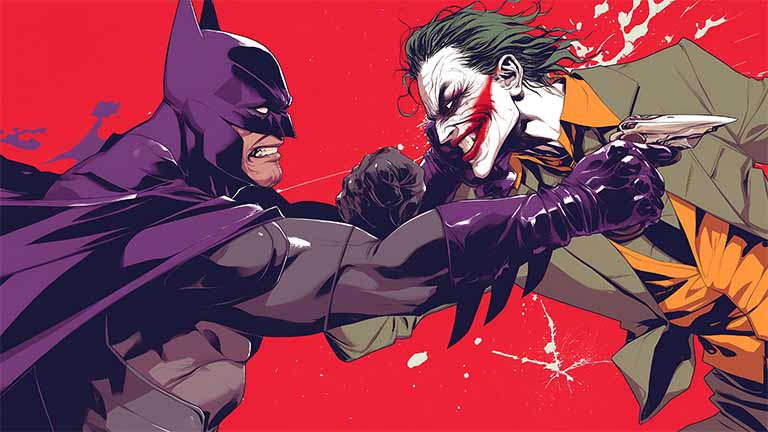 batman vs joker epic battle desktop wallpaper cover